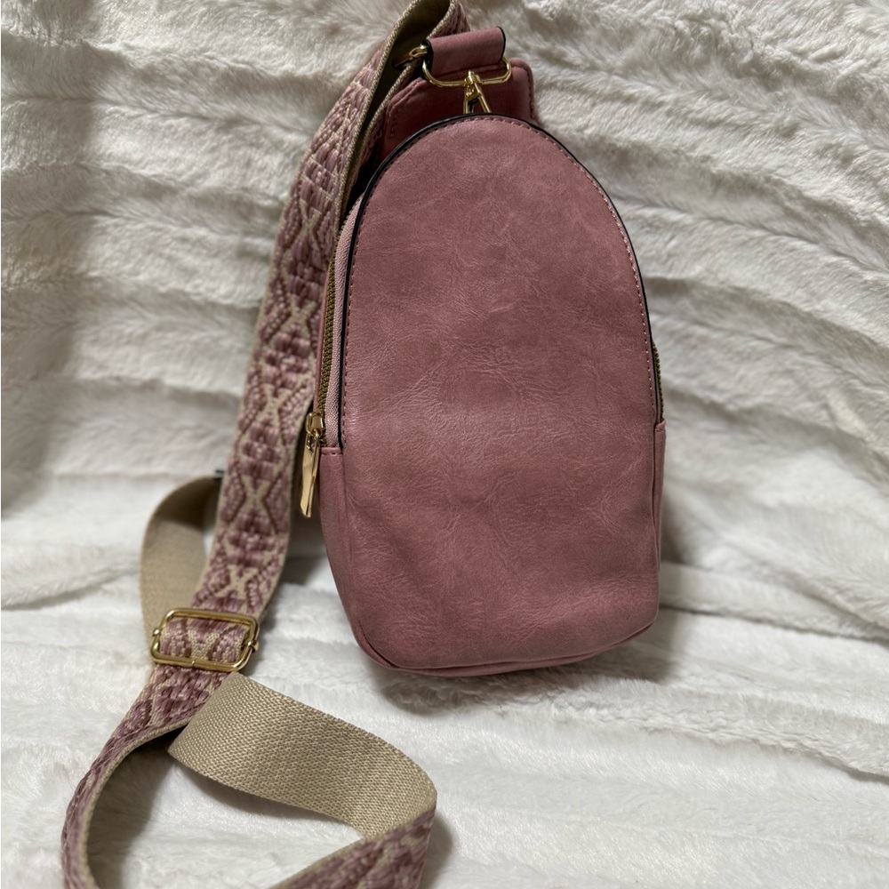 Elegant Pink Crossbody Bag